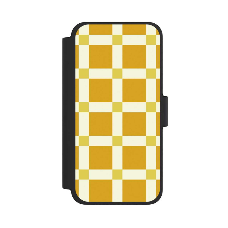 iPhone 12 mini NIVOflip Kariert Muster Gelb