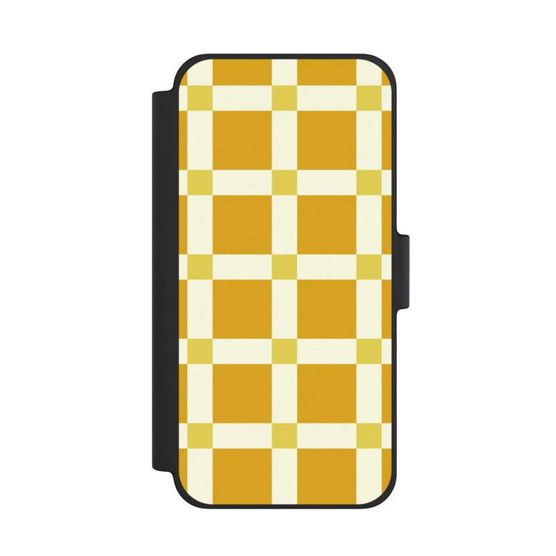 iPhone 12 mini NIVOflip Big Yellow Checked Pattern