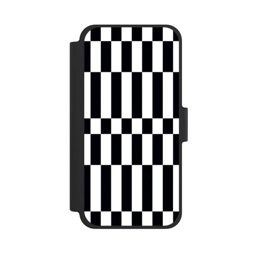 Apple iPhone 12 mini NIVOflip Checked Abstract Bold Black and White Color Block