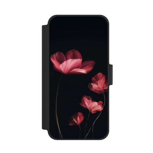 Apple iPhone 12 mini NIVOflip Burgunder Blüten schwarz