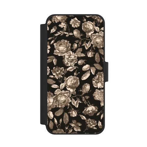 Apple iPhone 12 mini NIVOflip Leinwand dunkle Blumen