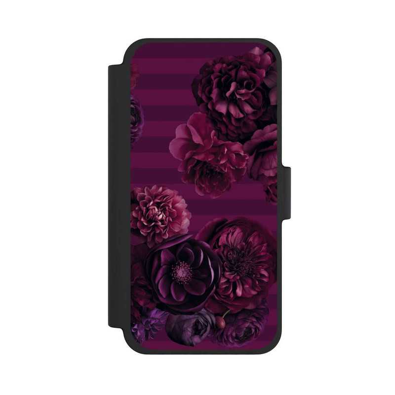 iPhone 12 mini NIVOflip Majestic Baroque Blossom Dream Burgundy Pink with AI