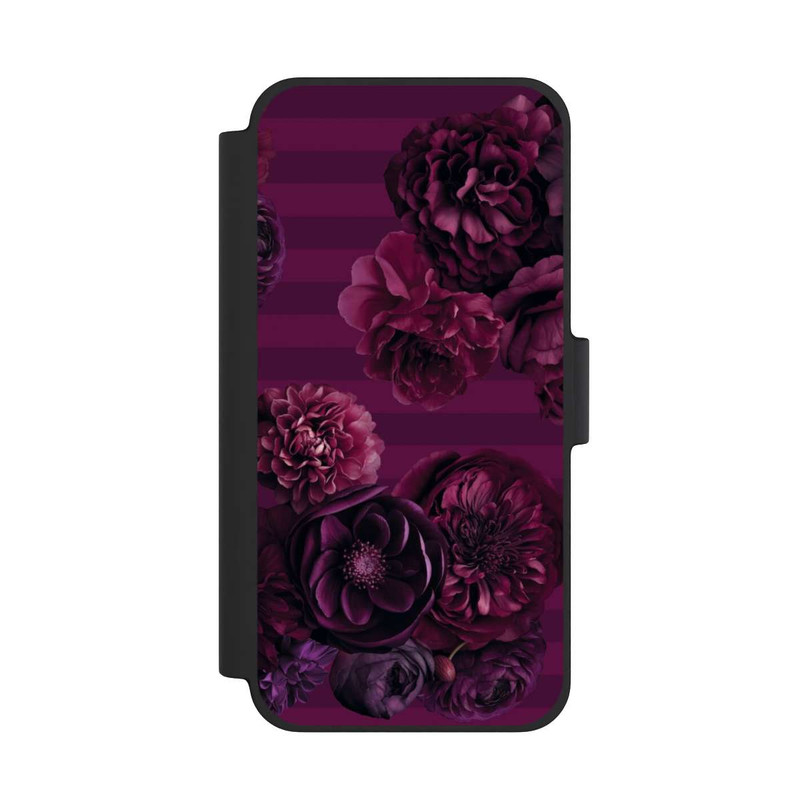 iPhone 12 mini NIVOflip Majestic Baroque Blossom Dream Burgundy Pink with AI
