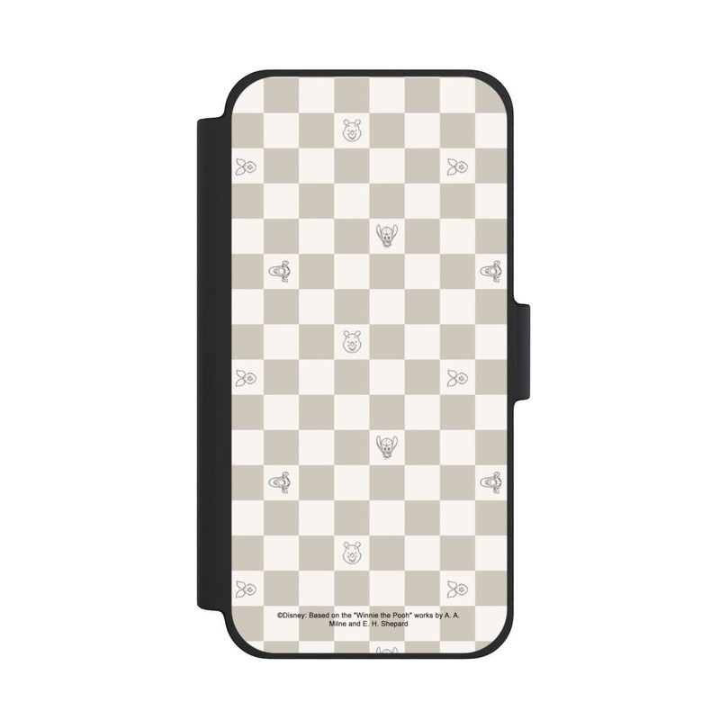 iPhone 12 mini NIVOflip Winnie l'Ourson Beige à Carreaux