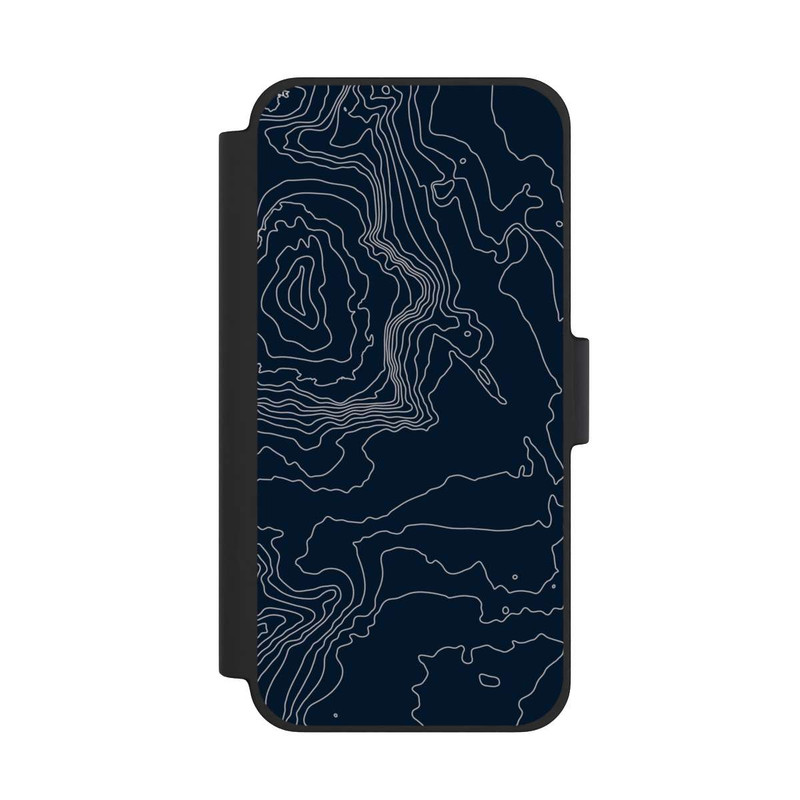 iPhone 12 mini NIVOflip Lignes de Contour de Montagne Sombres
