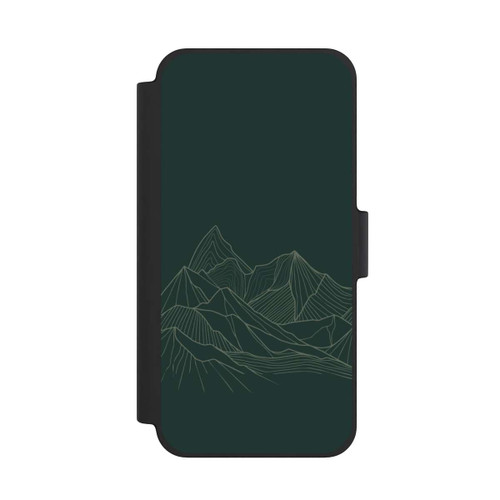 Apple iPhone 12 mini NIVOflip Berg Line Art Grün