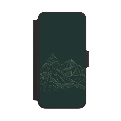 Apple iPhone 12 mini NIVOflip Berg Line Art Grün