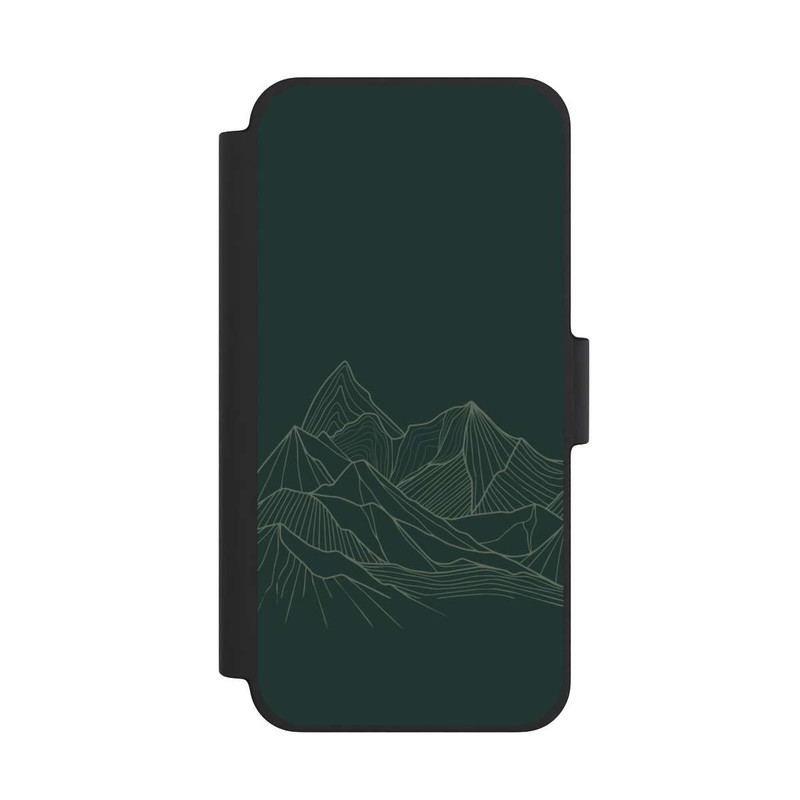 iPhone 12 mini NIVOflip Dessin Au Trait De Montagne Vert
