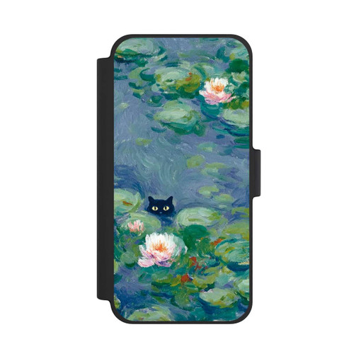 Apple iPhone 12 mini NIVOflip Katze im Teich Monet Gemälde Impressionismus