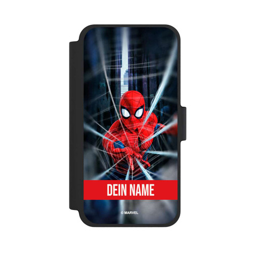 Apple iPhone 12 mini NIVOflip Spiderman Webs in Action Personalisierbar