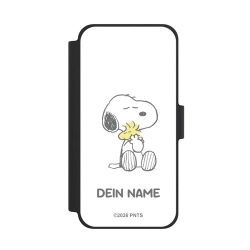 Apple iPhone 12 mini NIVOflip Snoopy And Woodstock Cuddling Personalisierbar