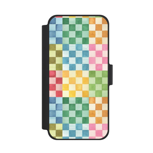 Apple iPhone 12 mini NIVOflip Checkerboard Watercolor Chess Geometric Red