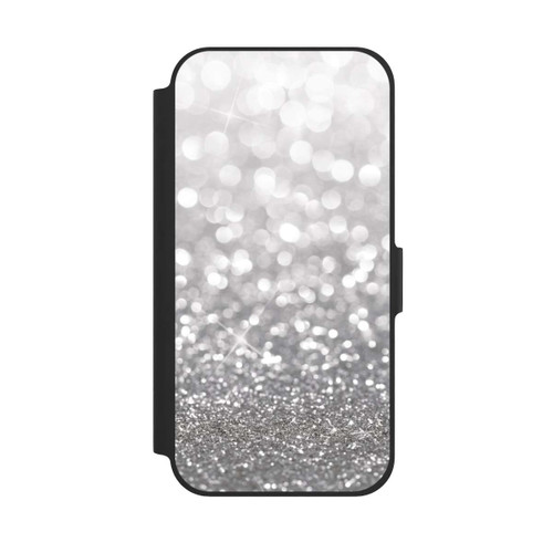 Apple iPhone 12 NIVOflip Pluie de Paillettes Argentées Look