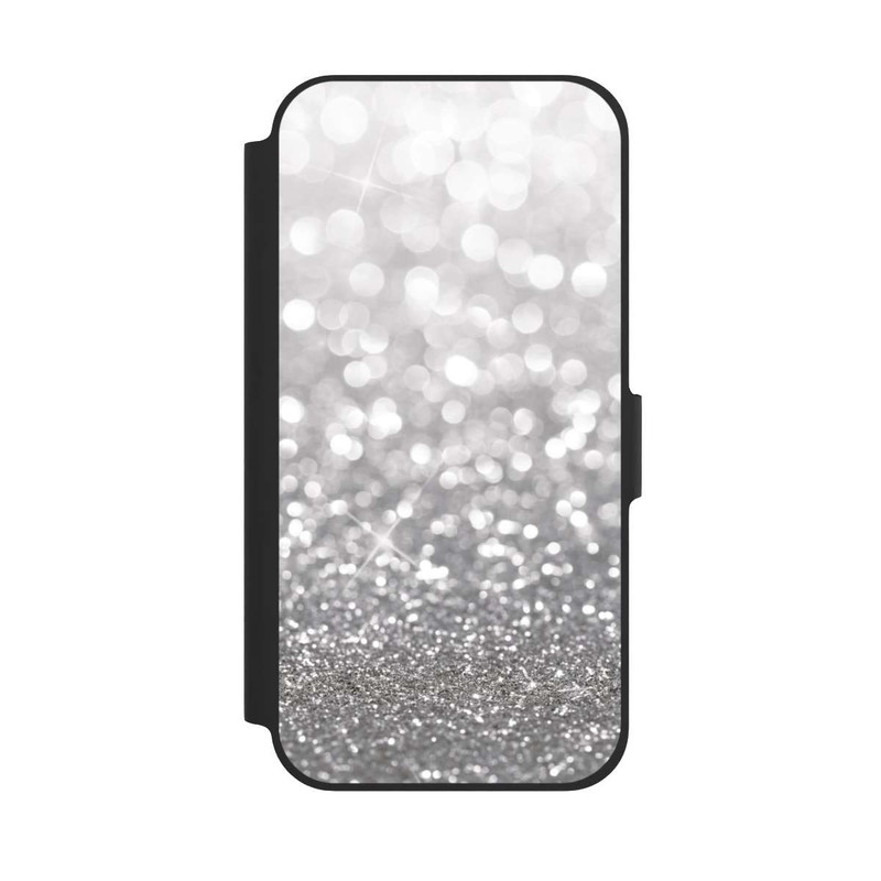 iPhone 12 NIVOflip Pluie de Paillettes Argentées Look