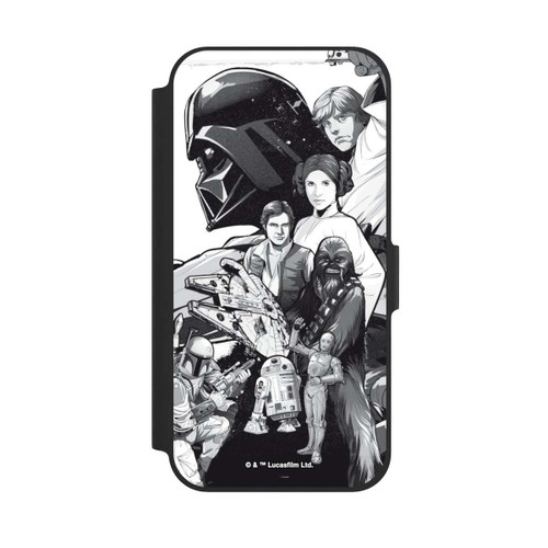Apple iPhone 12 NIVOflip StarWars Charaktere - Schwarz-Weiß