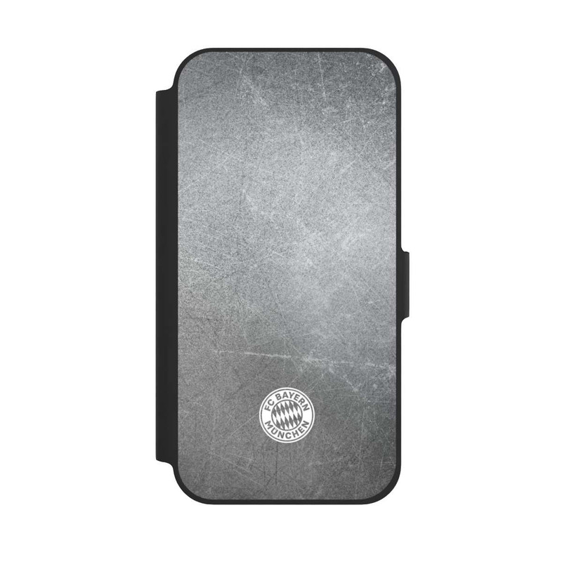 iPhone 12 NIVOflip Classic FCB Logo Small - White on Metal Look