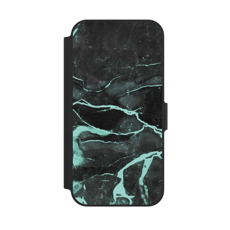 iPhone 12 NIVOflip Marbre gris et bleu