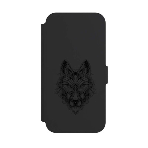 Apple iPhone 12 NIVOflip Wolf Mandala ohne Hintergrund