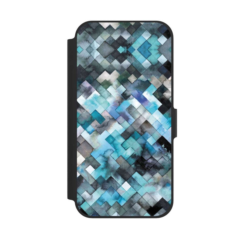 iPhone 12 NIVOflip Moody Geometry Blue