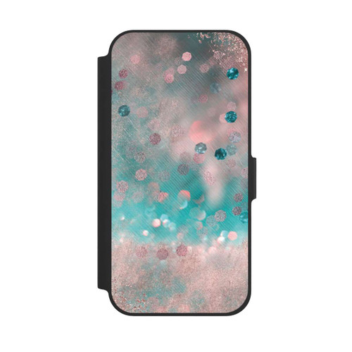 Apple iPhone 12 NIVOflip Turquoise Glamour Glitter Look