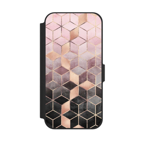 Apple iPhone 12 NIVOflip Pink-grauer Farbverlauf Würfel Druck