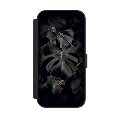 Apple iPhone 12 NIVOflip Schwarze Blätter