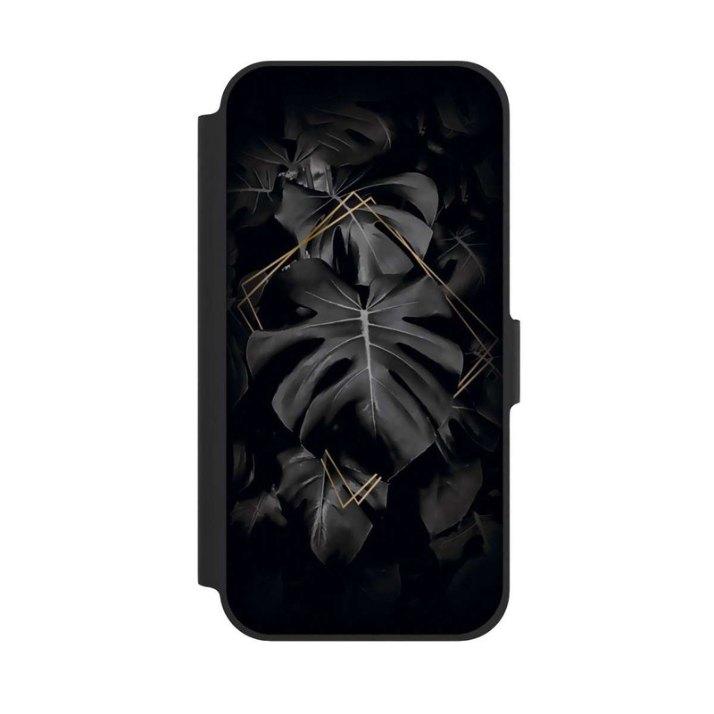 iPhone 12 NIVOflip Feuilles noires