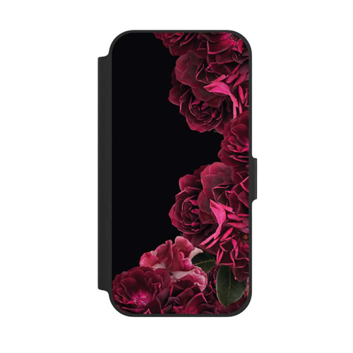 Apple iPhone 12 NIVOflip Vintage Rosen auf Schwarz
