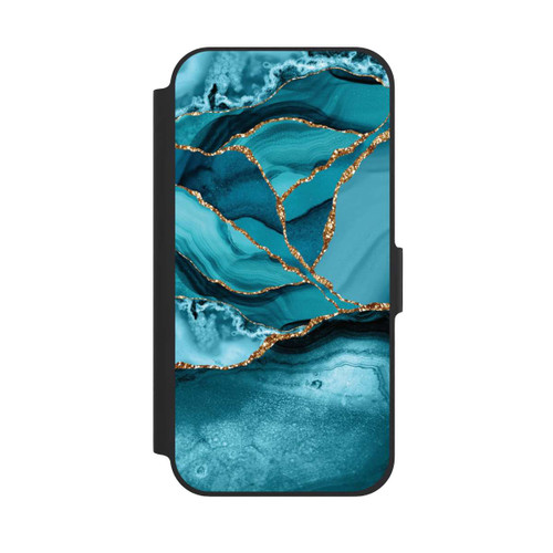 Apple iPhone 12 NIVOflip Eisblaue Marmor Landschaft