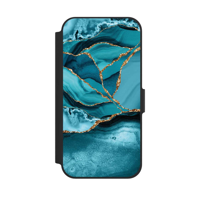 iPhone 12 NIVOflip Eisblaue Marmor Landschaft