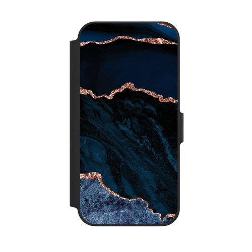 Apple iPhone 12 NIVOflip Nacht Blau Marmor Landschaft