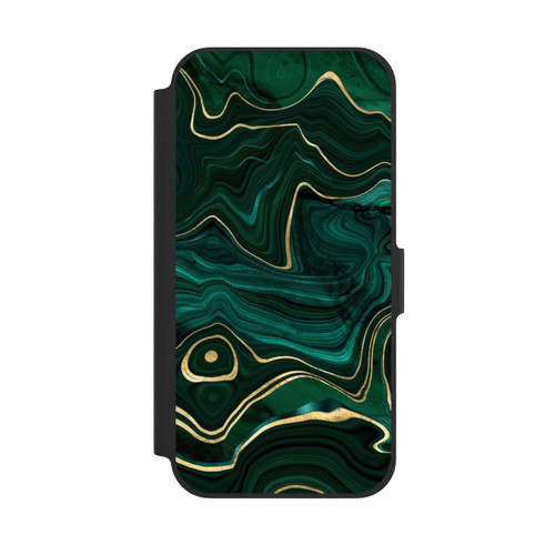 Apple iPhone 12 NIVOflip Malachite gold print