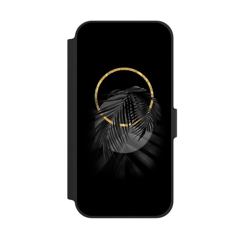 iPhone 12 NIVOflip Feuille tropicale noire