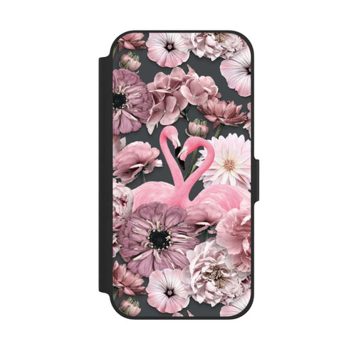 Apple iPhone 12 NIVOflip Flamants roses en motif de fleurs