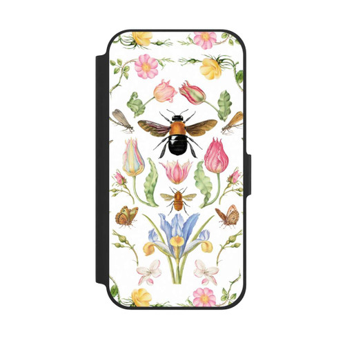Apple iPhone 12 NIVOflip Wildblumen mit Biene weiß