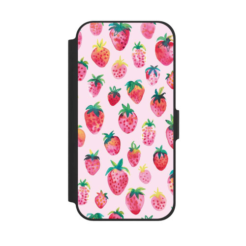 Apple iPhone 12 NIVOflip Aquarell Erdbeeren