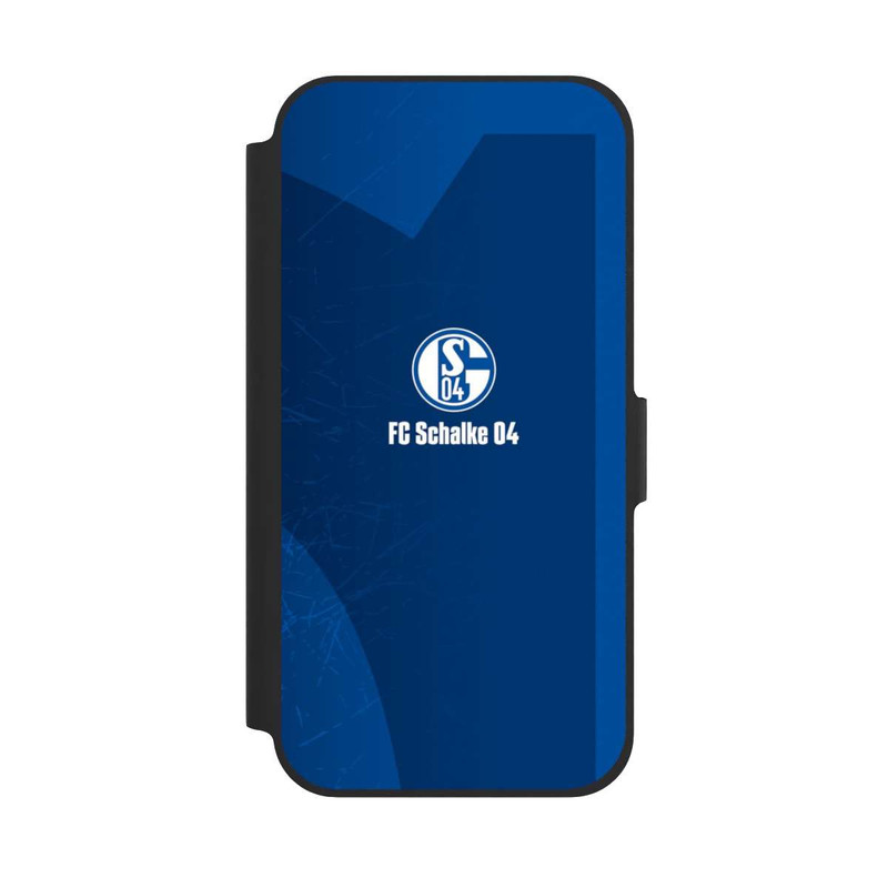 iPhone 12 NIVOflip Schalke 04 Blauer Hintergrund Mit Logo