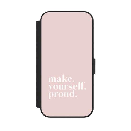 Apple iPhone 12 NIVOflip Make Yourself Proud Zitat - Altrosa