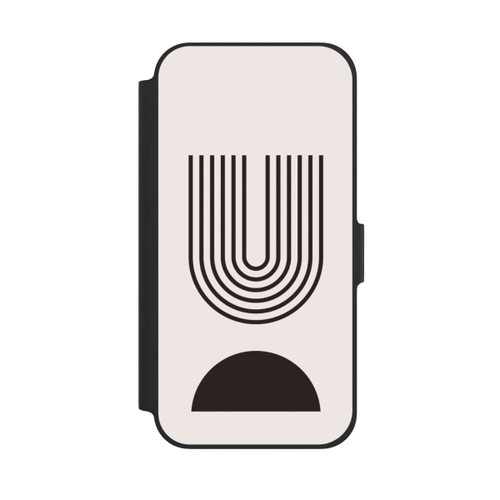 Apple iPhone 12 NIVOflip Moderne Kunst Schwarze Linien