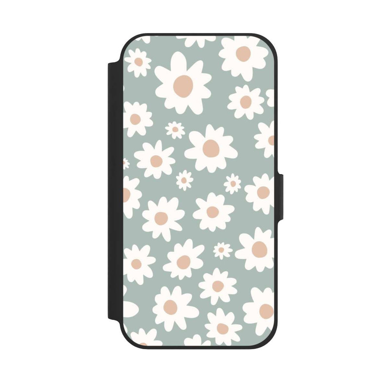 iPhone 12 NIVOflip Gänseblümchen Muster grün