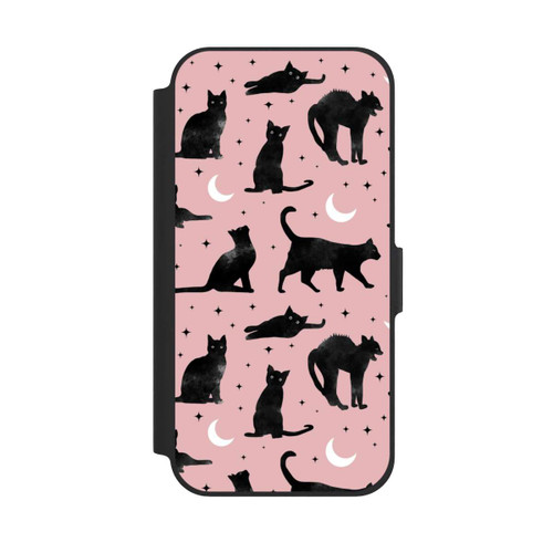 Apple iPhone 12 NIVOflip Katzen und Mond auf Rosa