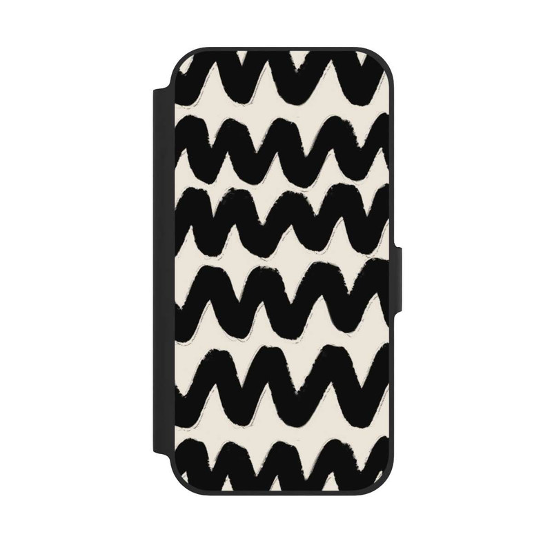 iPhone 12 NIVOflip Vagues Noires Pattern