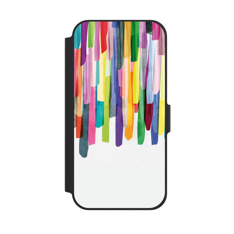iPhone 12 NIVOflip Bunte Streifen Weißer Hintergrund