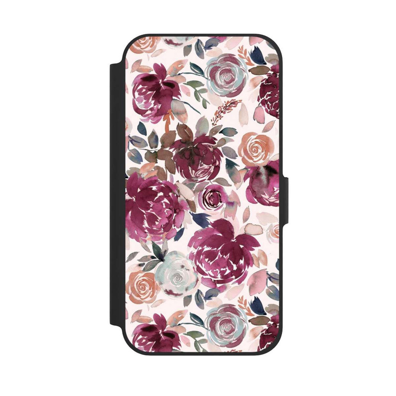 iPhone 12 NIVOflip Pivoines et roses d'automne Rose