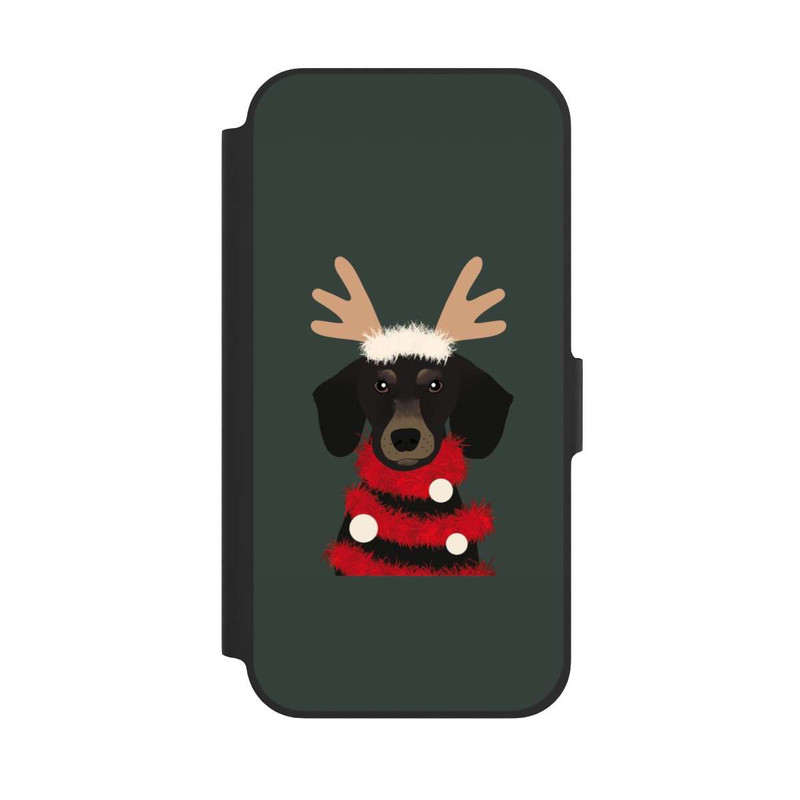 iPhone 12 NIVOflip teckel de Noël