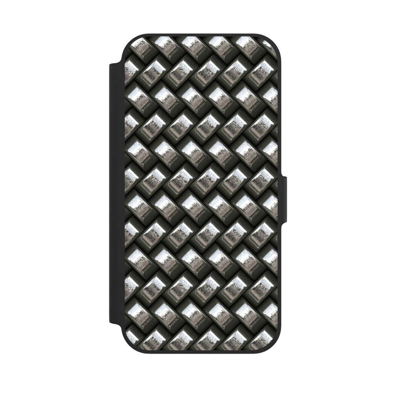 iPhone 12 NIVOflip Glamour Silver Metal