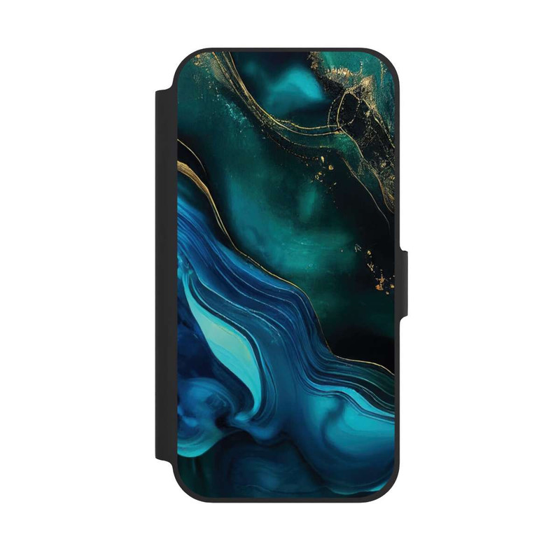iPhone 12 NIVOflip Encre bleue et dorée