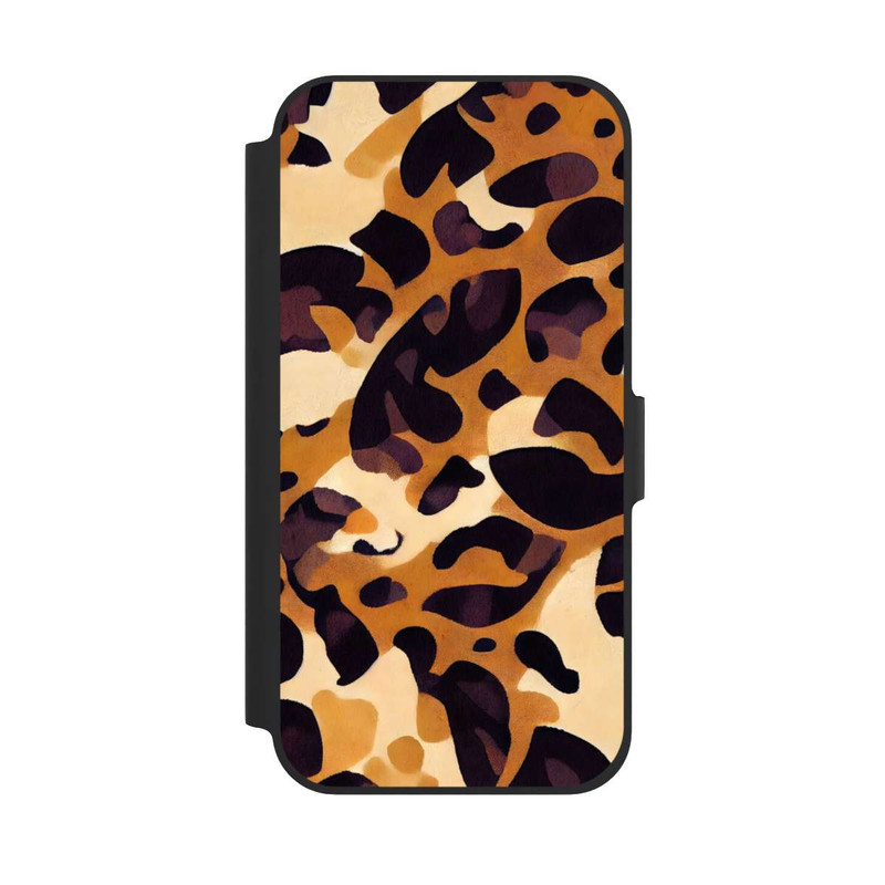 iPhone 12 NIVOflip motif lion marron clair