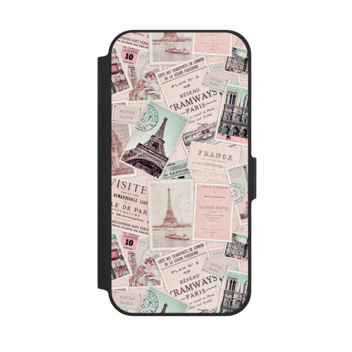 Apple iPhone 12 NIVOflip Vintage Paris Postcards Pattern