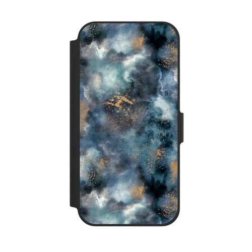 Apple iPhone 12 NIVOflip Smoky Marble Watercolor Navy